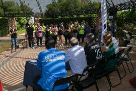Rueda de prensa del I Día del Estudiante de la Universidad de Málaga. Jardín Botánico de la Universidad de Málaga. Mayo de 2017
