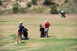 Jugadoras en el campo. Campeonato Europeo de Golf Universitario. Antequera. Junio de 2019