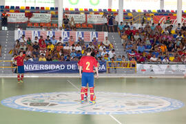 Partido España contra República Checa. 14º Campeonato del Mundo Universitario de Fútbol Sala 2014 (FUTSAL). Antequera. Julio de 2014