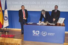 Toma de posesión de Ricardo Braulio Pagán Rodríguez como catedrático del Área de Economía Aplicada de la Universidad de Málaga. Paraninfo. Diciembre de 2022