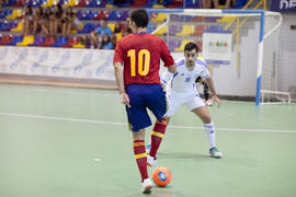 Partido Israel contra España. 14º Campeonato del Mundo Universitario de Fútbol Sala 2014 (FUTSAL). Antequera. Julio de 2014