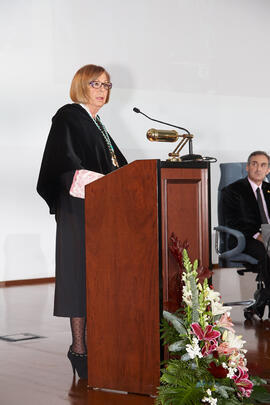Adelaida de la Calle. Acto Conmemorativo de los 40 años de la Universidad de Málaga. Escuela Técnica Superior de Ingeniería Informática. Diciembre de 2012