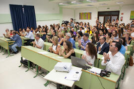 Asistentes a la graduación de alumnos del CIE-UMA el Día del Español. Centro Internacional de Esp...