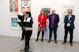 Intervención de Tecla Lumbreras. Inauguración de la sala de exposiciones "Espacio Cero"...