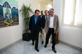 José María Aznar y Diego Vera Jurado. Cursos de Verano de la Universidad de Málaga. Edificio del ...