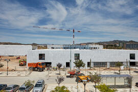 Obras del nuevo Pabellón de Gobierno. Campus de Teatinos. Mayo de 2021