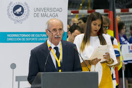 Kemal Tamer. Ceremonia de inauguración del Campeonato Europeo Universitario de Balonmano. Anteque...