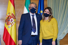 Toma de posesión de nueva funcionaria de la Universidad de Málaga. Edificio del Rectorado. Diciem...