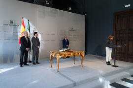 Intervención de Rosa María Ríos. Toma de posesión de D. José Ángel Narváez Bueno como Rector de la Universidad de Málaga. Palacio de San Telmo, Sevilla. Enero de 2020