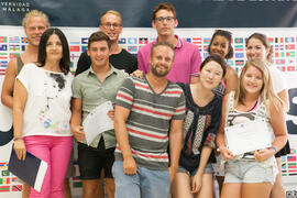 Graduación del alumnado del CIE de la Universidad de Málaga. Centro Internacional de Español. Julio de 2015