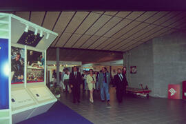 Visita del rector de la Universidad de Málaga al Salón Internacional del Estudiante. Córdoba. Abr...