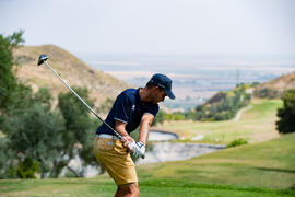 Jugador de la Universidad de Málaga. Campeonato Europeo de Golf Universitario. Antequera. Junio de 2019