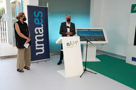 Inauguración de la exposición itinerante sobre el plan "Vive tu ciudad". Escuela Técnica Superior de Arquitectura de la Universidad de Málaga. Octubre de 2021