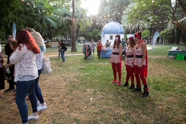 Integrantes de la compañía de teatro Caramala. Cursos de Verano de la Universidad de Málaga. Marbella. Julio de 2018