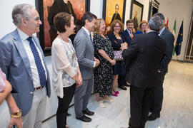 Pedro Duque saluda al equipo de gobierno de la Universidad de Málaga. Edificio del Rectorado. Junio de 2018
