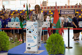 Adelaida de la Calle. Inauguración del 14º Campeonato del Mundo Universitario de Fútbol Sala 2014...