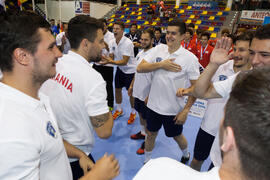 Rumanía primera clasificada en la categoría masculina. Ceremonia de clausura del Campeonato del M...