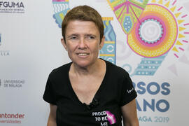 Charo Alises. Curso "Diversidad sexual". Cursos de verano 2019 de la Universidad de Málaga. Marbella. Julio de 2019