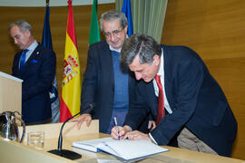 Toma de Posesión de Enrique Gómez Gracia como nuevo catedrático del Departamento de Salud Pública y Psiquiatría de la Universidad de Málaga. Edificio del Rectorado. Febrero de 2018