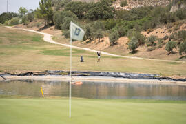 Jugada en el Campeonato Europeo de Golf Universitario. Antequera. Junio de 2019