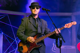 Actuación del grupo musical "Mochingo Blues Band". Welcome to UMA. Bienvenida a los alumnos de intercambio internacional de la Universidad de Málaga. Jardín botánico. Octubre de 2017