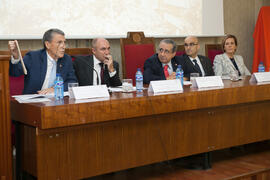 Mesa presidencial del acto conmemoración del 50 Aniversario de la Facultad de Económicas. Faculta...