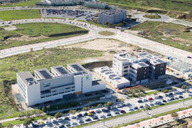 The Green Ray, edificio del IHSM en obras, Ada Byron y Ciencias de la Salud. Campus de Teatinos. ...