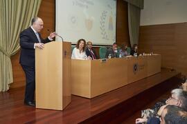Intervención de Juan Ignacio Zafra. I Entrega de Premios del Aula de Economía y Deporte de la Universidad de Málaga. Edificio del Rectorado. Febrero de 2024