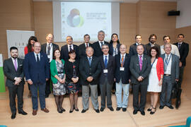 Foto de grupo tras el XVI Encuentro de rectores del Grupo Tordesillas. Edificio The Green Ray. Oc...