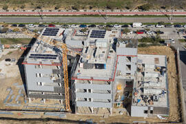 Edificio del Instituto de Hortofruticultura Subtropical y Mediterránea en obras. Campus de Teatinos. Diciembre de 2016