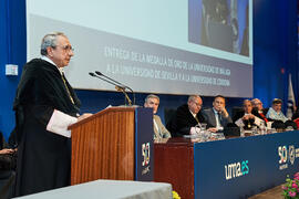 Discurso de José Ángel Narváez. Entrega de la Medalla de Oro de la Universidad de Málaga la Universidad de Córdoba y a la Universidad de Sevilla. Paraninfo. Junio de 2023