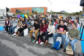 Asistentes al taller: "Silent Please! Filming is coming". II Día del Estudiante. Campus de Teatinos. Octubre de 2018