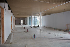 Obras en el interior del nuevo Pabellón de Gobierno. Campus de Teatinos. Abril de 2021
