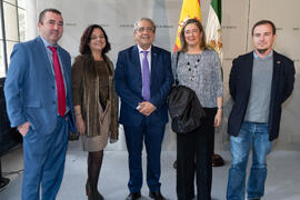 Foto de grupo. Toma de posesión de D. José Ángel Narváez Bueno como Rector de la Universidad de Málaga. Palacio de San Telmo, Sevilla. Enero de 2020
