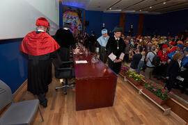 Entrega de la Medalla de Oro de la Universidad de Málaga a la Universidad de Córdoba y a la Universidad de Sevilla. Paraninfo. Junio de 2023