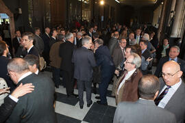 Momentos posteriores a la toma de posesión de D. José Ángel Narváez Bueno como Rector de la Universidad de Málaga. Palacio de San Telmo, Sevilla. Enero de 2016