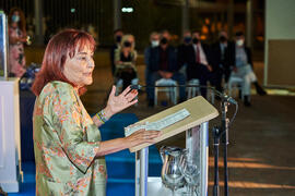 Coral Erades Pina. Homenaje al personal jubilado o que cumple 25 años de servicio en la Universidad de Málaga. Jardín Botánico. Septiembre de 2021