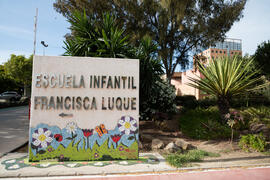 Entrada de la Escuela Infantil Francisca Luque. Campus de Teatinos. Junio de 2017