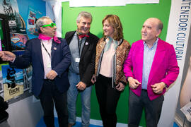 José Ángel Narváez, José Francisco Murillo, María Jesús Martínez y Pedro Montiel en el estand del...