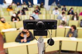 Aula de la Facultad de Ciencias de la Universidad de Málaga. Campus de Teatinos. Octubre de 2020