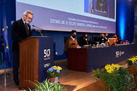 Intervención de Miguel Porras. Investidura de Felipe Romera como Doctor "Honoris Causa"...