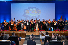 Actuación de la Tuna de Económicas. Entrega de la distinción "Oikonomos" de la Facultad de Ciencias Económicas y Empresariales de la Universidad de Málaga. Paraninfo. Diciembre de 2024