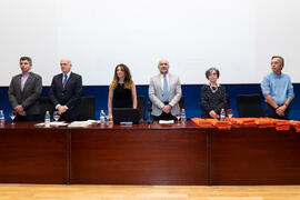 Mesa presidencial. Graduación de Másters de la Facultad de Ciencias Económicas y Empresariales de...