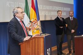 Intervención de José Ángel Narváez. Toma de posesión de nuevos catedráticos y profesores titulares de la Universidad de Málaga. Paraninfo. Diciembre de 2022