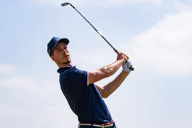 Jugador de la Universidad de Málaga. Campeonato Europeo de Golf Universitario. Antequera. Junio d...