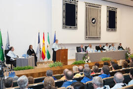 Investidura como Doctor "Honoris Causa" de Antonio Soler por la Facultad de Filosofía y Letras de la Universidad de Málaga. Paraninfo. Junio de 2016