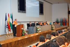 Investidura como Doctor "Honoris Causa" de D. Jaime Gil Aluja por la Facultad de Económicas de la Universidad de Málaga. Paraninfo. Noviembre de 2014