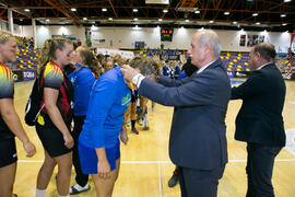 Entrega de medallas. Campeonato Europeo Universitario de Balonmano. Antequera. Julio de 2017