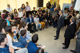 Visita del ministro Pedro Duque al edificio The Green Ray. Campus de Teatinos. Junio de 2018