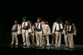 Actuación solidaria "La Chirigota del Selu". Cursos de Verano de la Universidad de Málaga. Vélez-Málaga. Julio de 2019